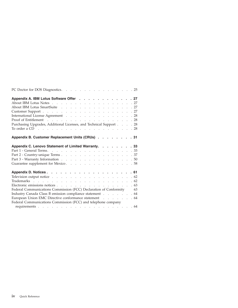 Lenovo 3000 J User Manual | Page 6 / 90