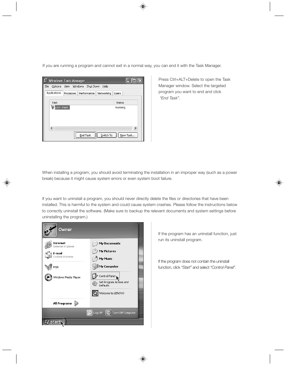 4 software problems | Lenovo 3000 H Series User Manual | Page 35 / 41