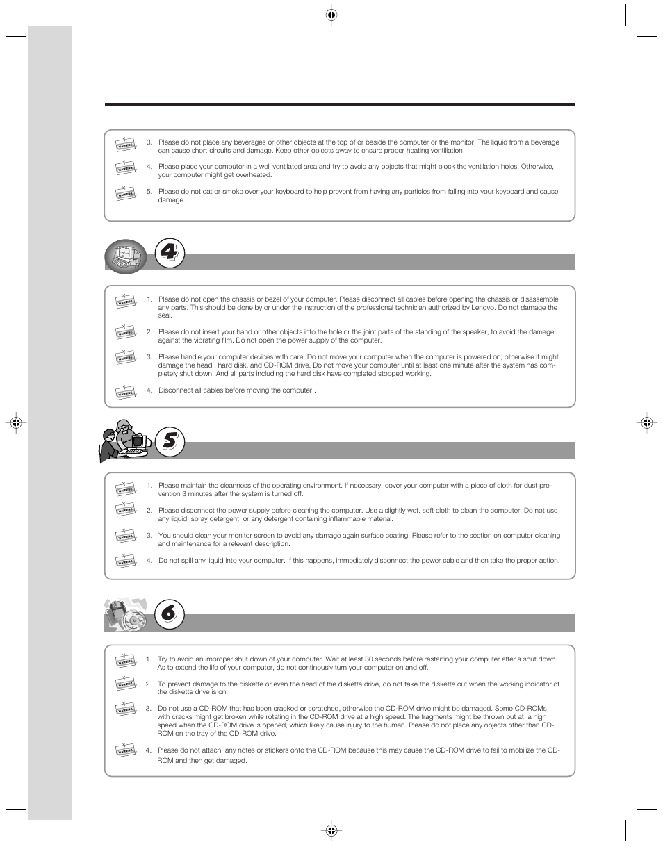 Handling for repair, Cleaning and maintenance, Appendix | Lenovo 3000 H Series User Manual | Page 39 / 41