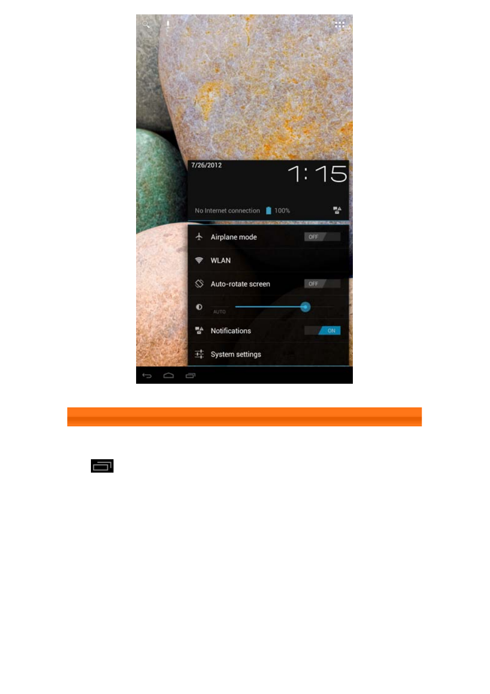 Recent apps | Lenovo A2107A User Manual | Page 10 / 28