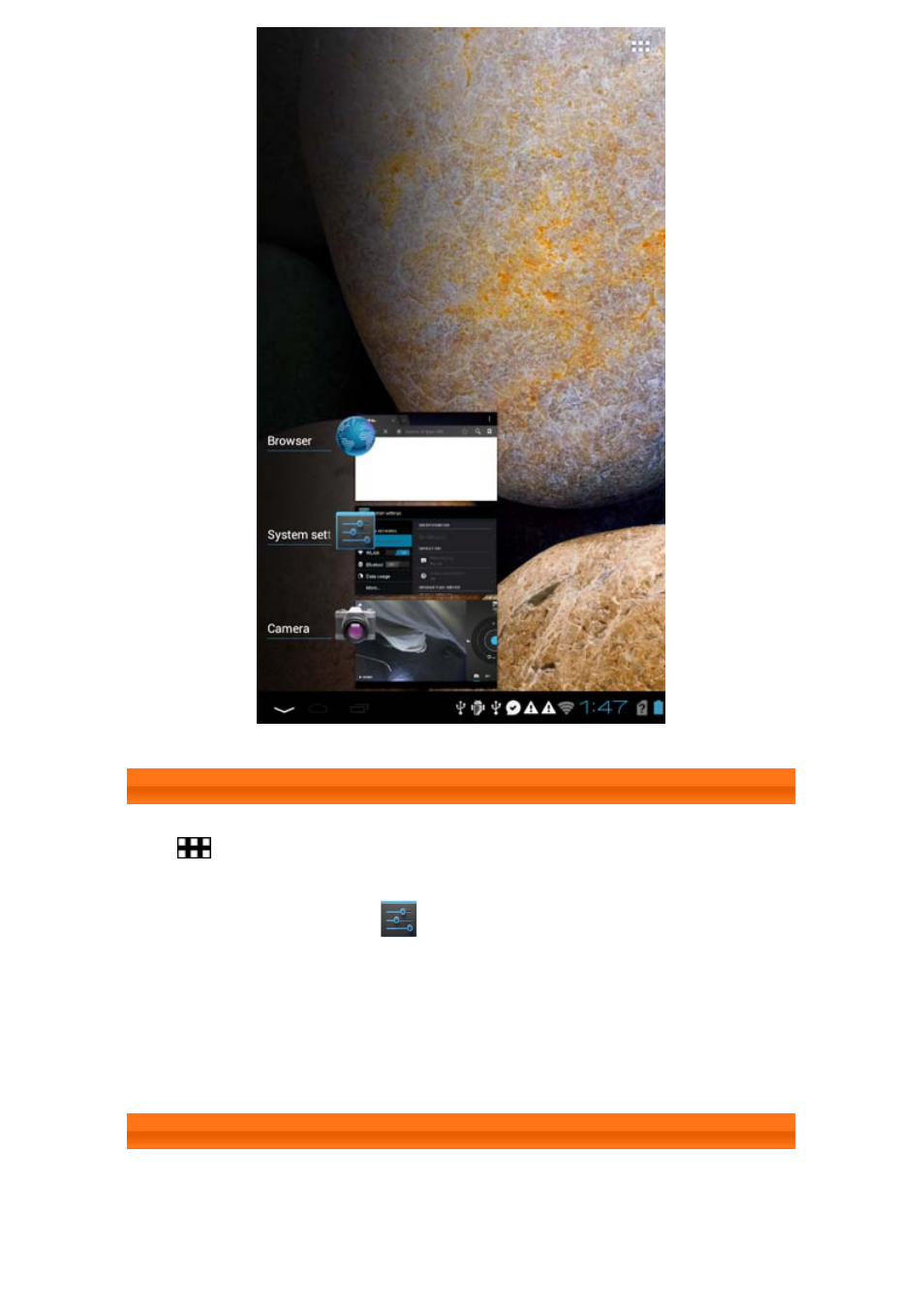 Applications management, Entering text | Lenovo A2107A User Manual | Page 11 / 28