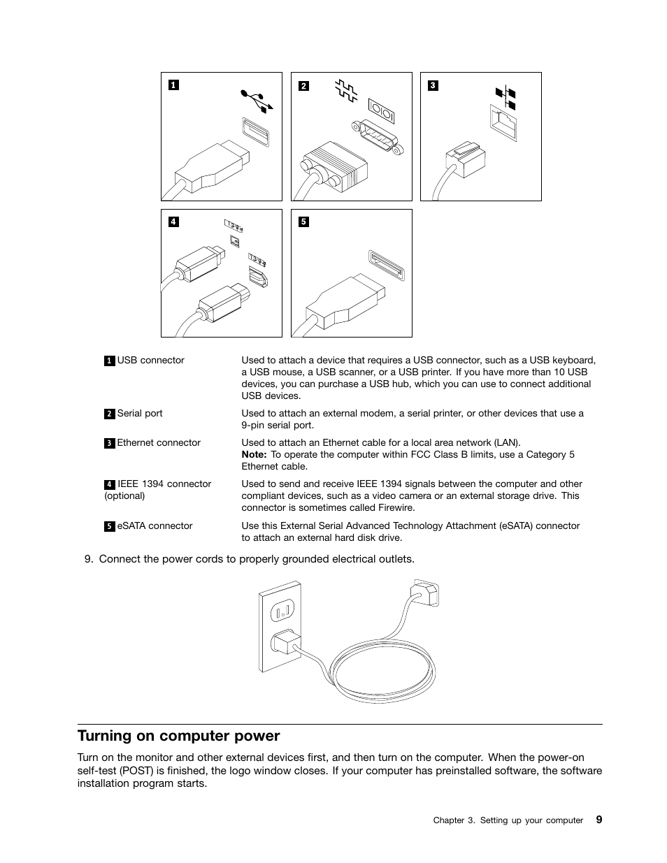 Turning on computer power | Lenovo THINKSTATION 4105 User Manual | Page 15 / 66