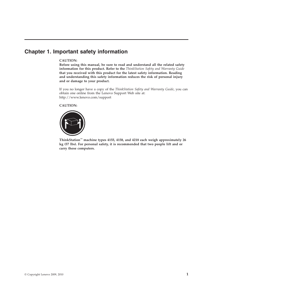 Chapter 1. important safety information | Lenovo THINKSTATION 4155 User Manual | Page 9 / 74