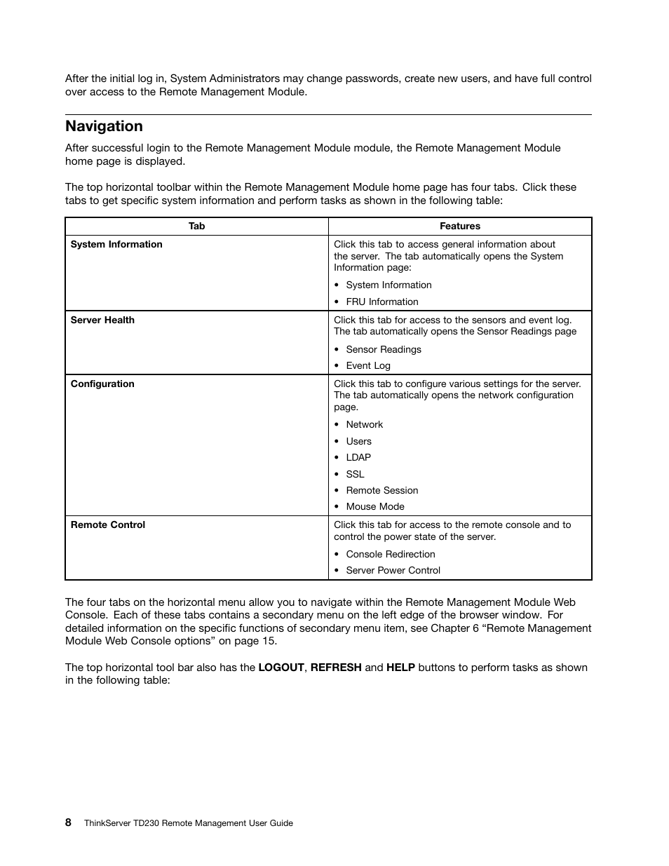 Navigation | Lenovo THINKSERVER TD230 User Manual | Page 14 / 32