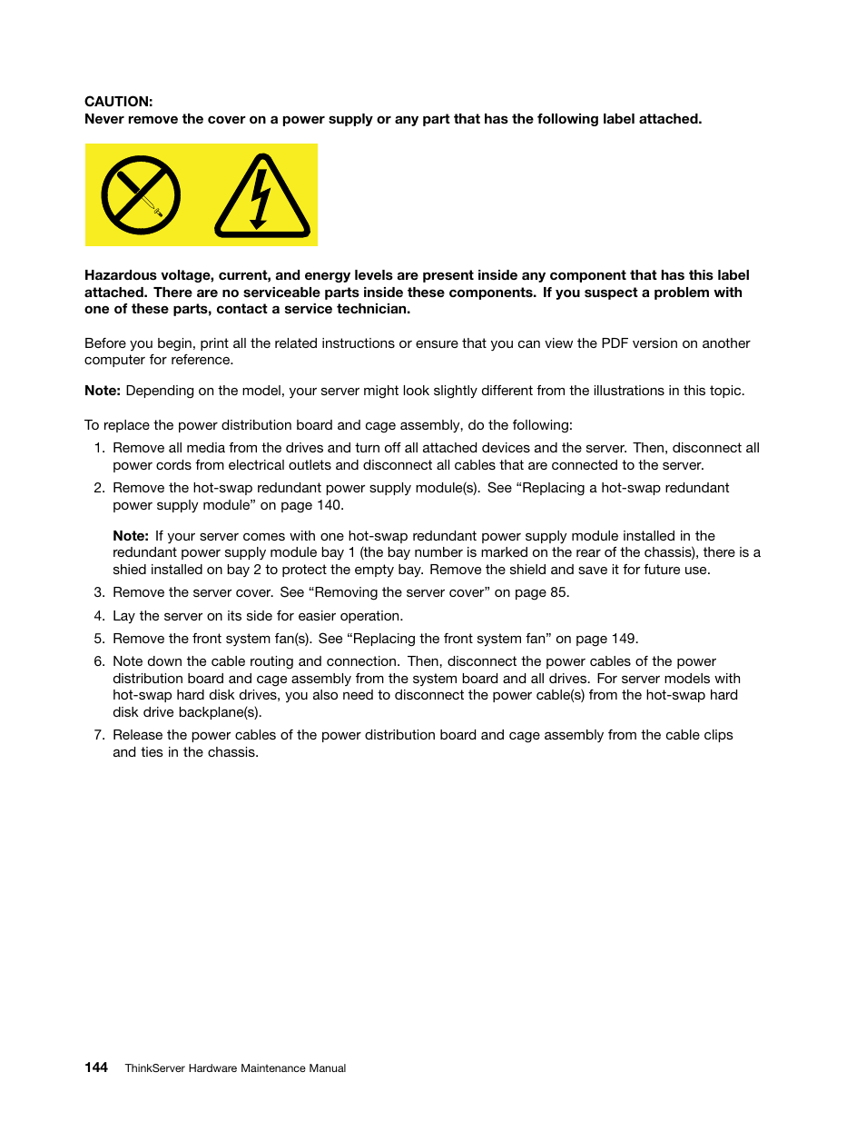 Lenovo THINKSERVER 392 User Manual | Page 156 / 248