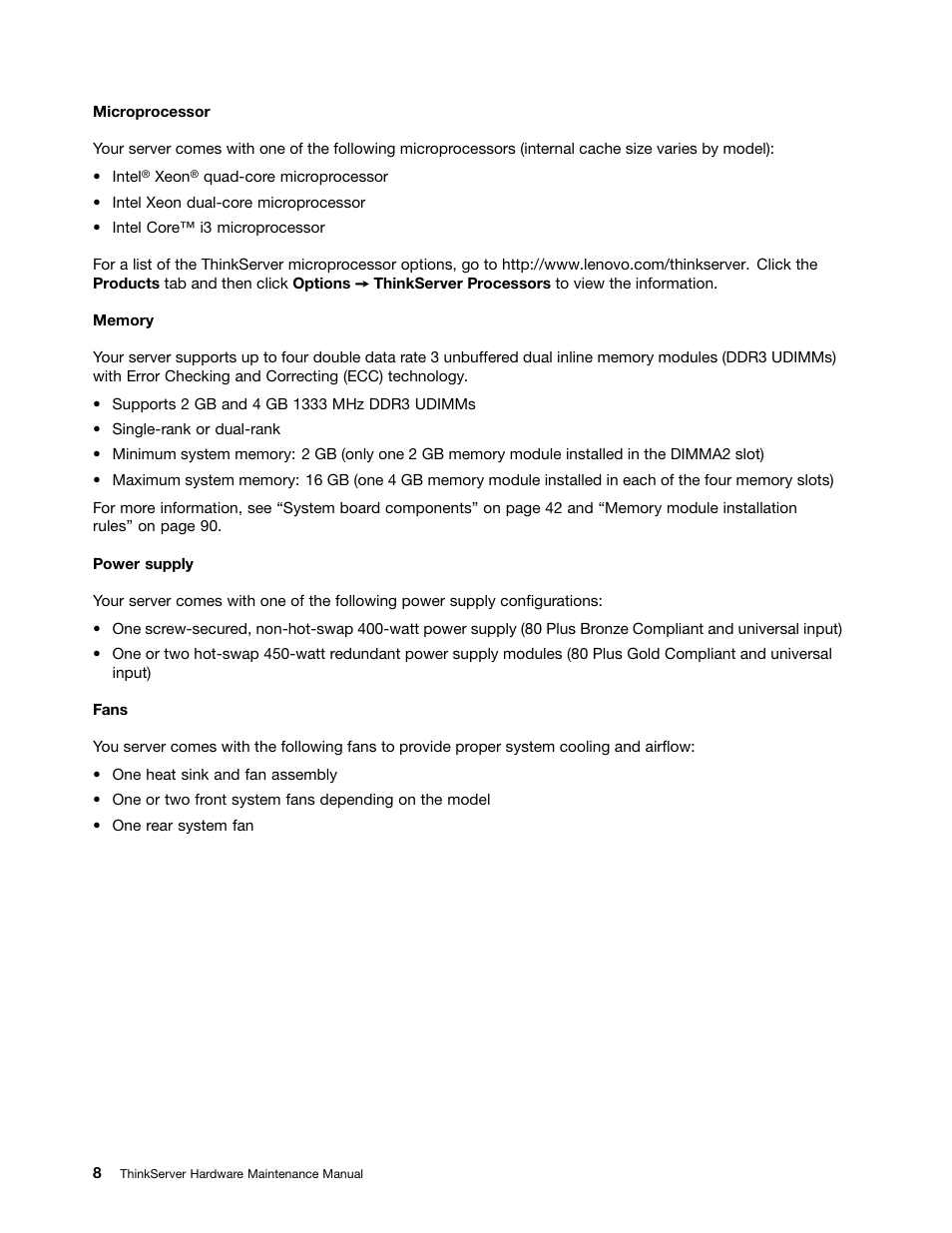 Lenovo THINKSERVER 392 User Manual | Page 20 / 248
