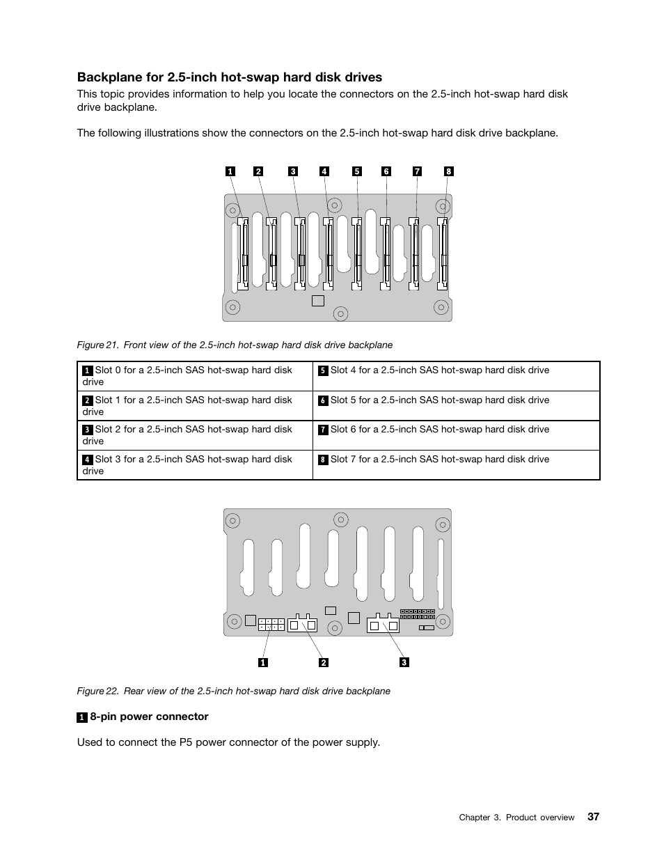 Backplane for 2.5-inch hot-swap hard disk drives | Lenovo THINKSERVER 392 User Manual | Page 49 / 248