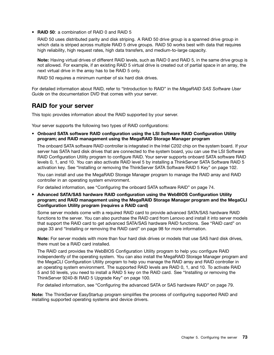 Raid for your server | Lenovo THINKSERVER 392 User Manual | Page 85 / 248