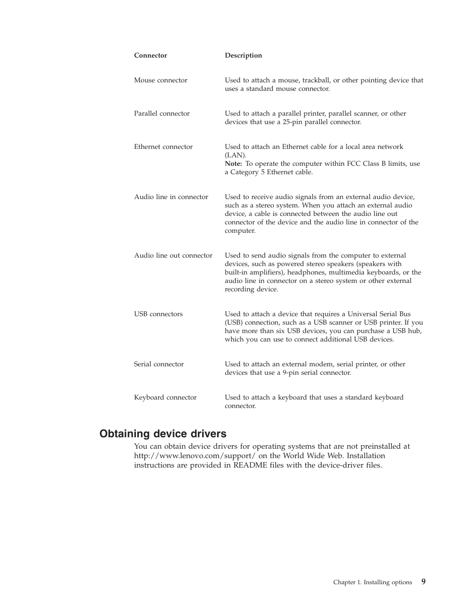 Obtaining device drivers, Obtaining, Device | Drivers | Lenovo ThinkVision E50 User Manual | Page 25 / 62