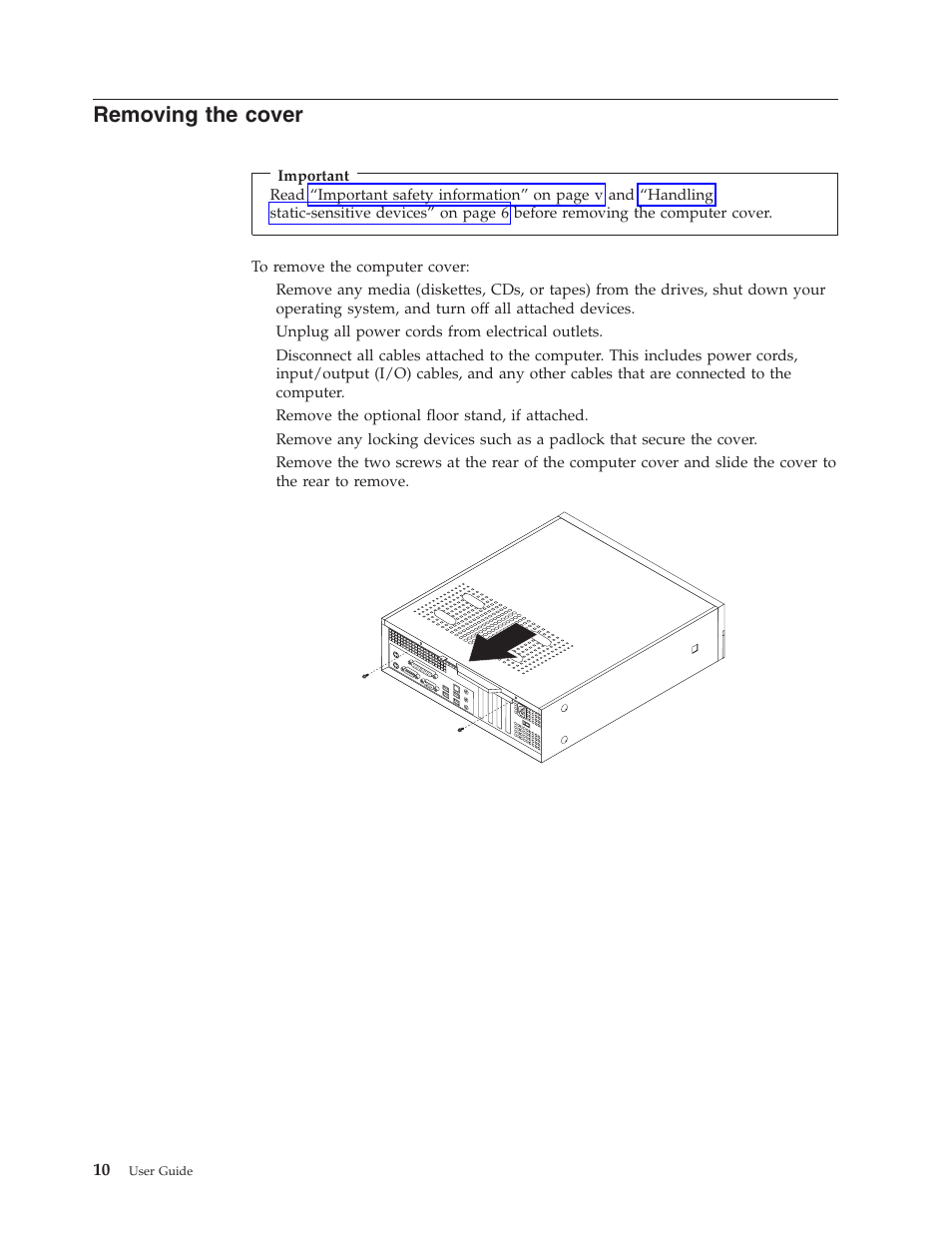 Removing the cover, Removing, Cover | Lenovo ThinkVision E50 User Manual | Page 26 / 62