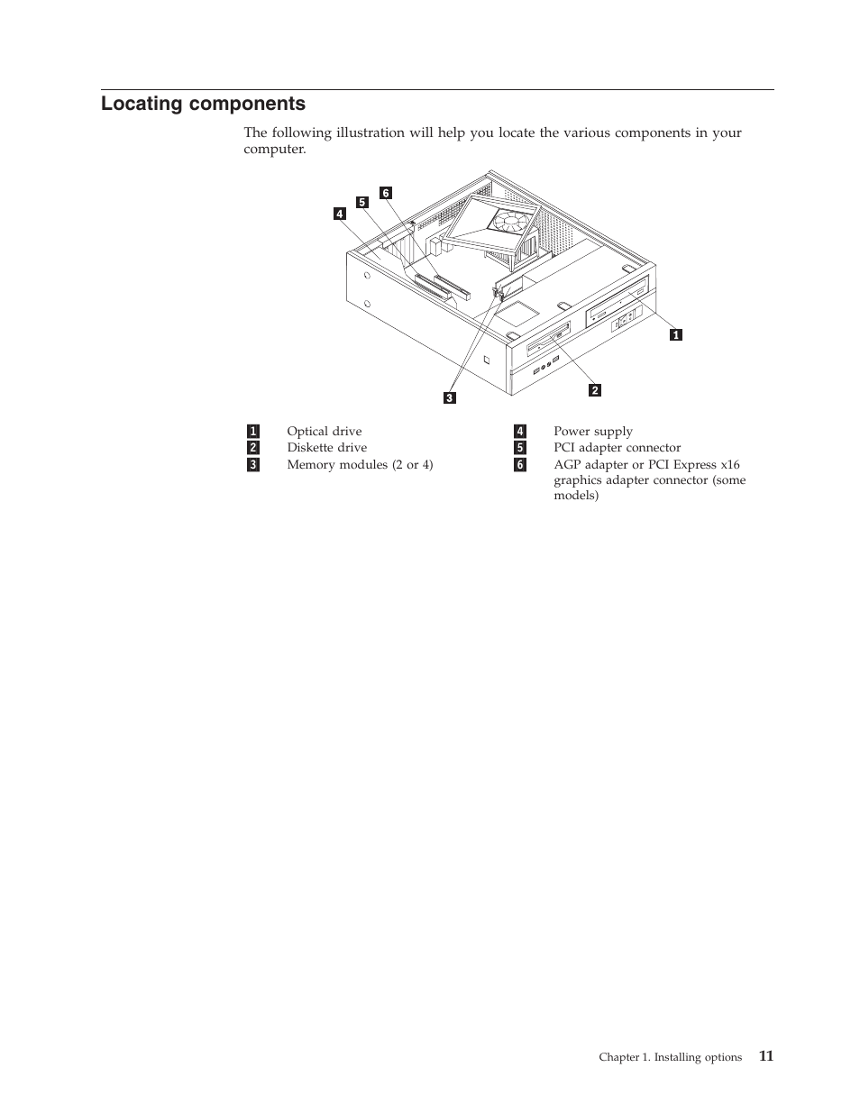 Locating components, Locating, Components | Lenovo ThinkVision E50 User Manual | Page 27 / 62
