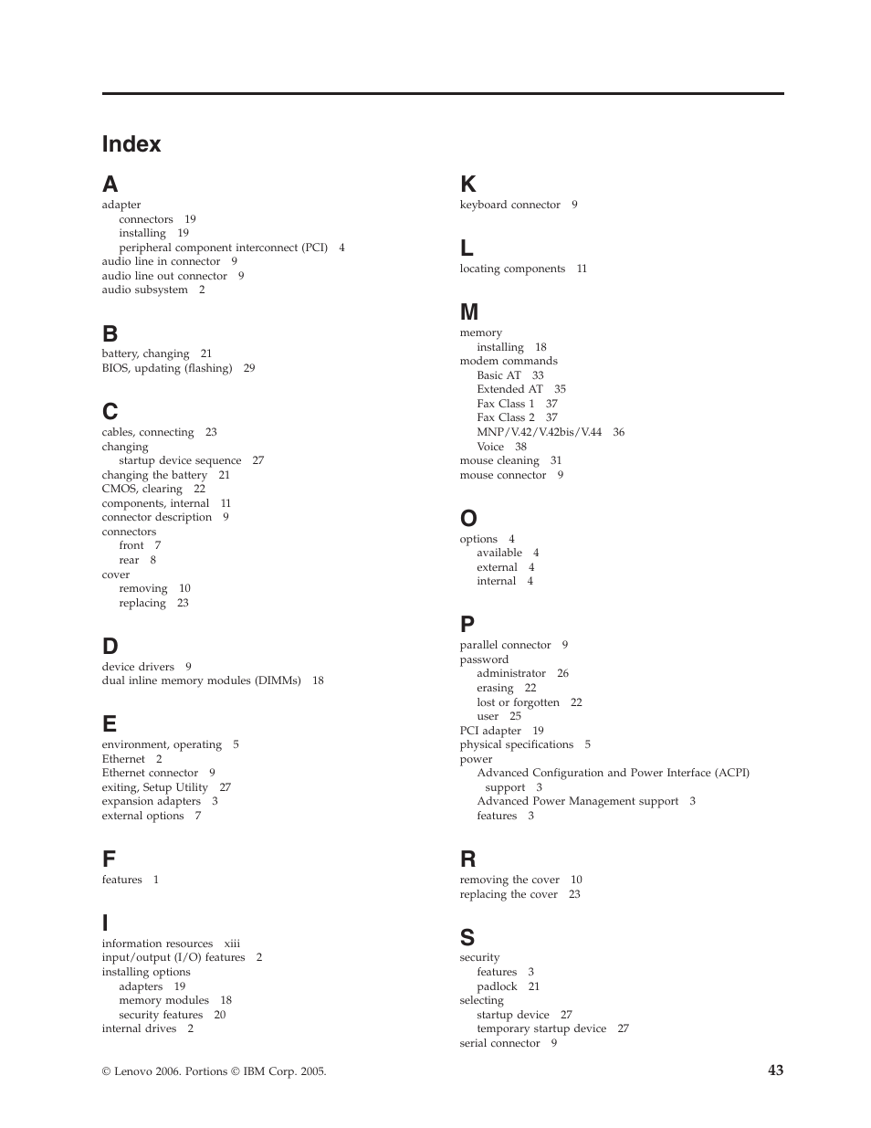 Index | Lenovo ThinkVision E50 User Manual | Page 59 / 62
