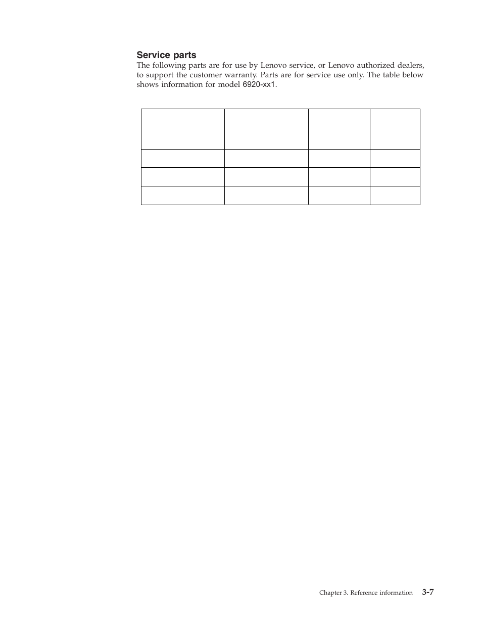 Service parts, Service, Parts | Lenovo L193 User Manual | Page 23 / 29