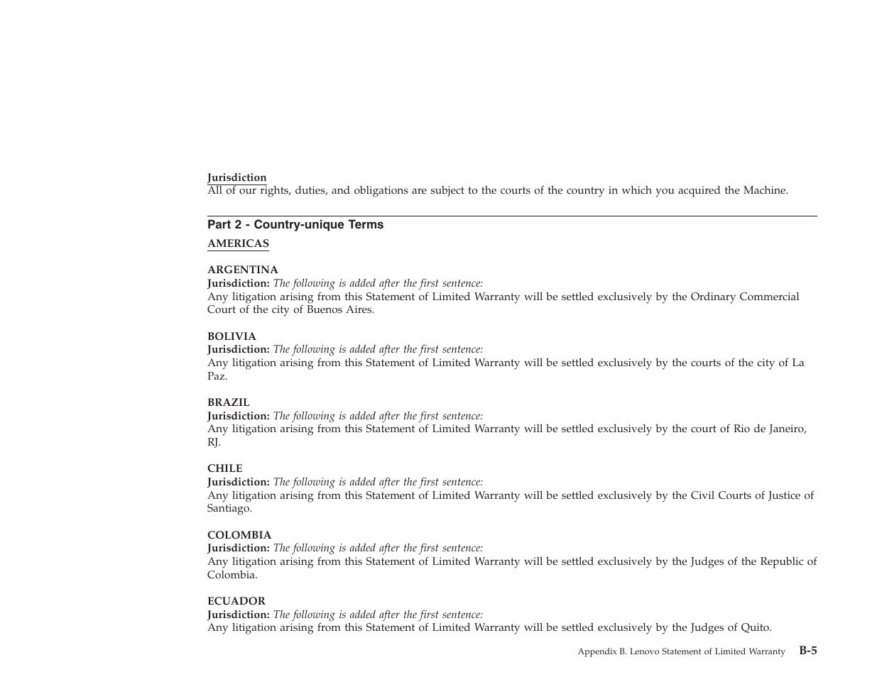 Part 2 - country-unique terms | Lenovo E500 User Manual | Page 32 / 62