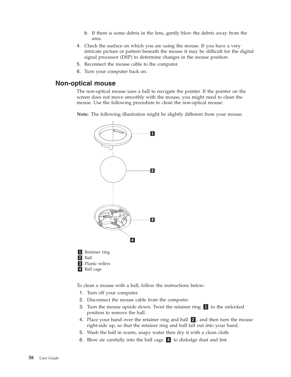 Non-optical mouse, Non-optical, Mouse | Lenovo 3000 J Series User Manual | Page 76 / 96