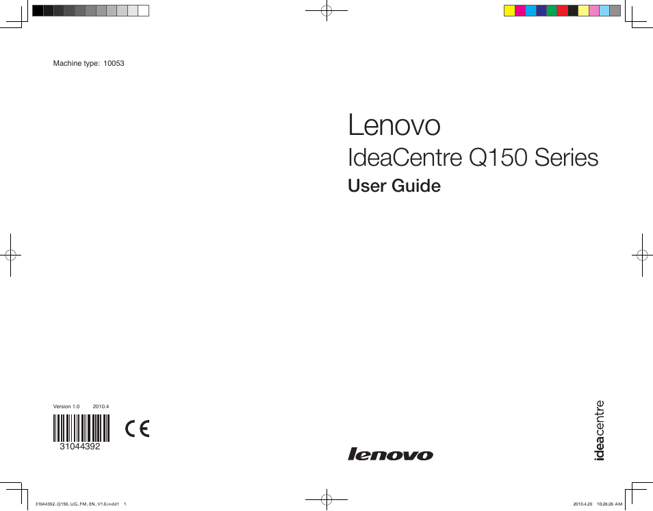 Lenovo IdeaCentre Q150 User Manual | 33 pages