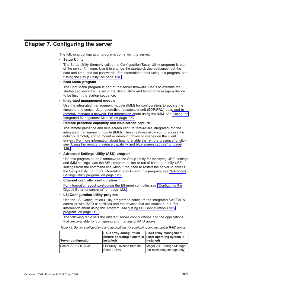 Chapter 7. configuring the server | Lenovo 6528 User Manual | Page 125 / 216