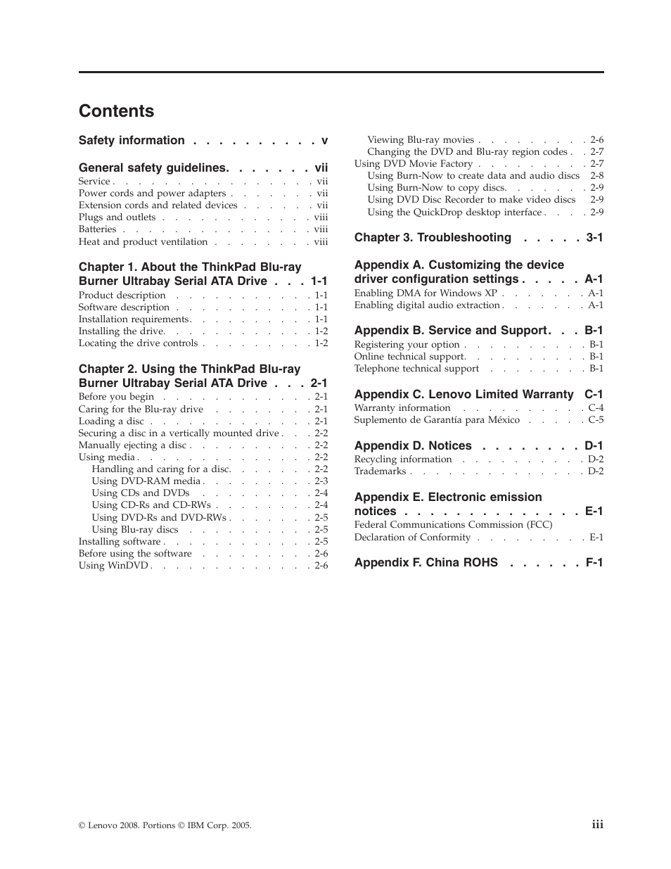 Lenovo ThinkPad 43N3224 User Manual | Page 5 / 48