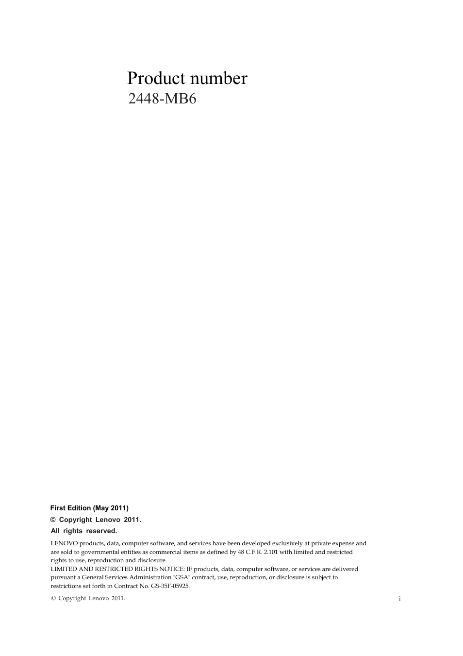 Product number | Lenovo LT1952P User Manual | Page 2 / 36