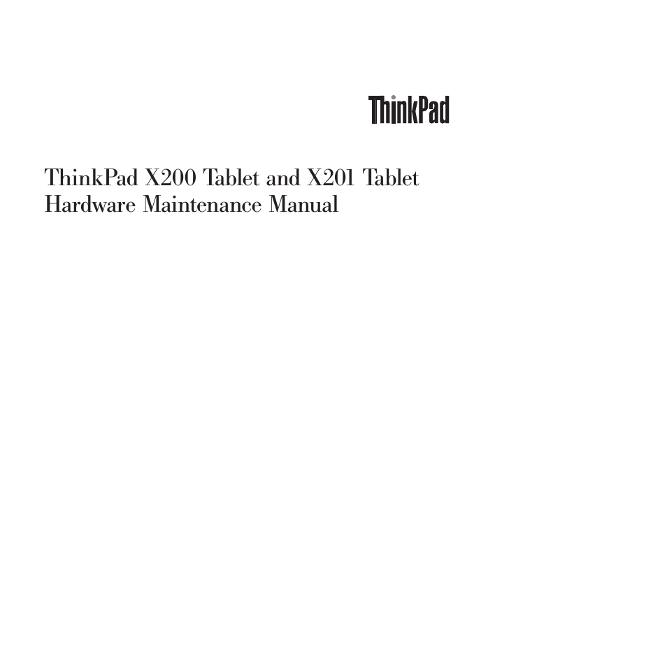 Lenovo X200 User Manual | 260 pages