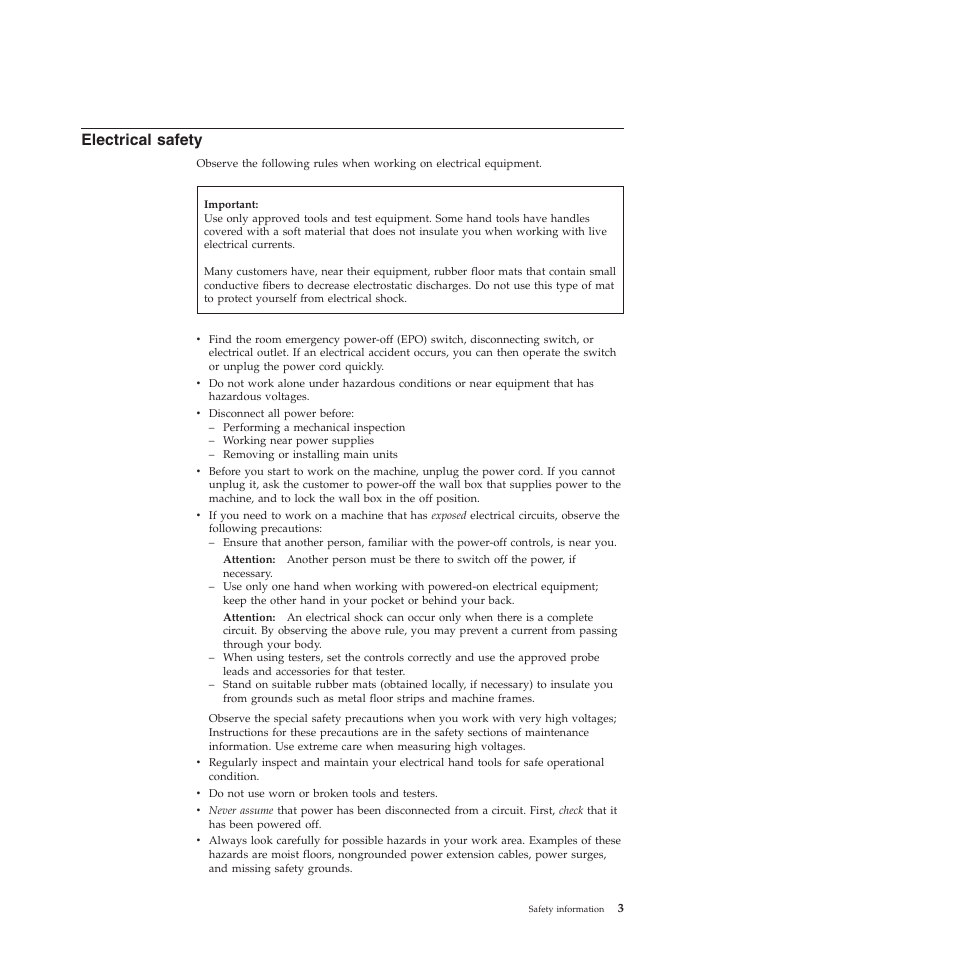 Electrical safety | Lenovo X200 User Manual | Page 11 / 260