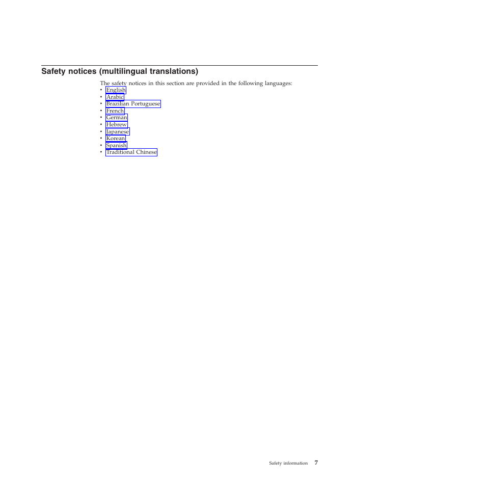 Safety notices (multilingual translations) | Lenovo X200 User Manual | Page 15 / 260