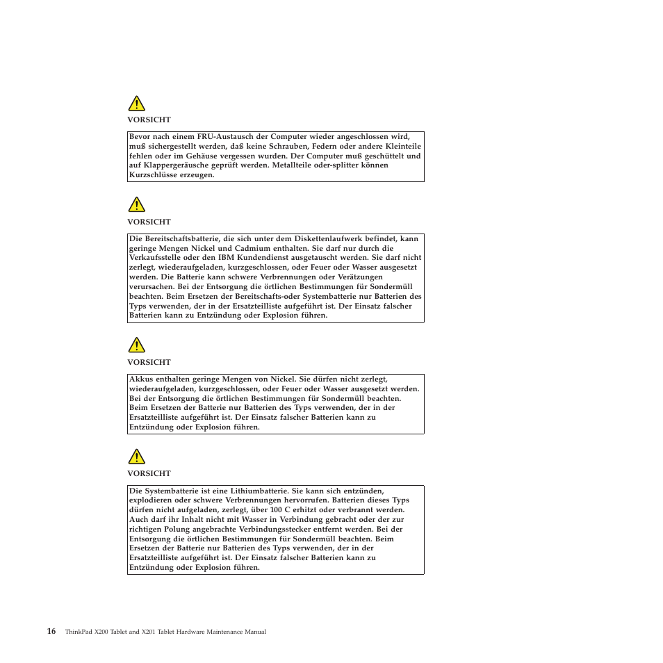 German | Lenovo X200 User Manual | Page 24 / 260