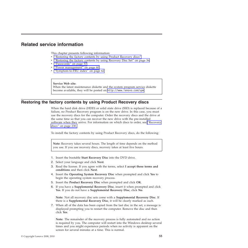 Related service information | Lenovo X200 User Manual | Page 63 / 260