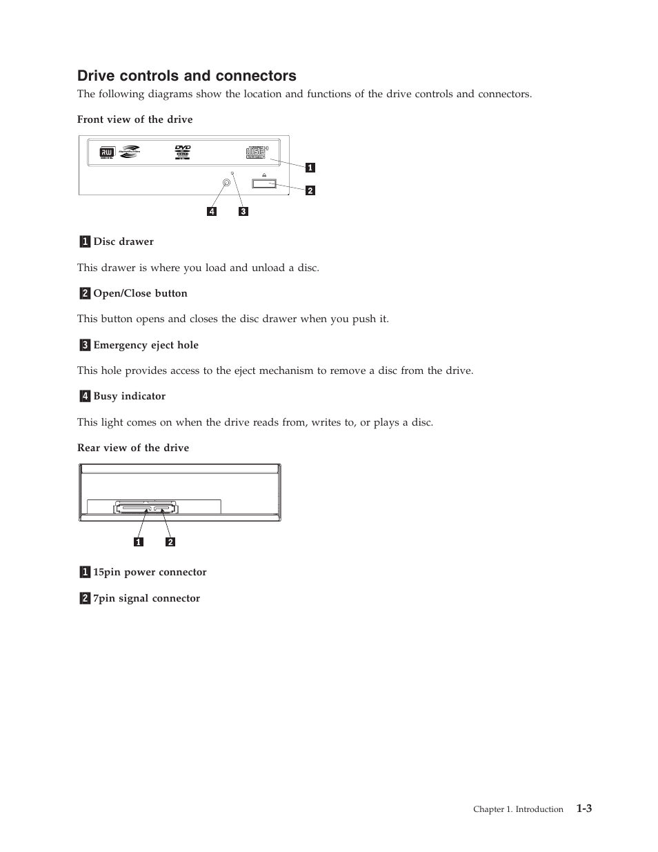 Drive controls and connectors, Drive, Controls | Connectors | Lenovo ThinkCentre 41N5626 User Manual | Page 17 / 72