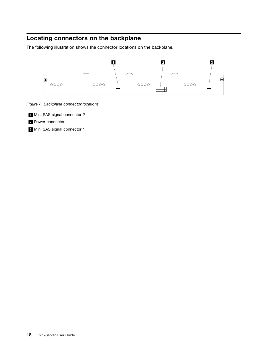 Locating connectors on the backplane | Lenovo 1047 User Manual | Page 30 / 140