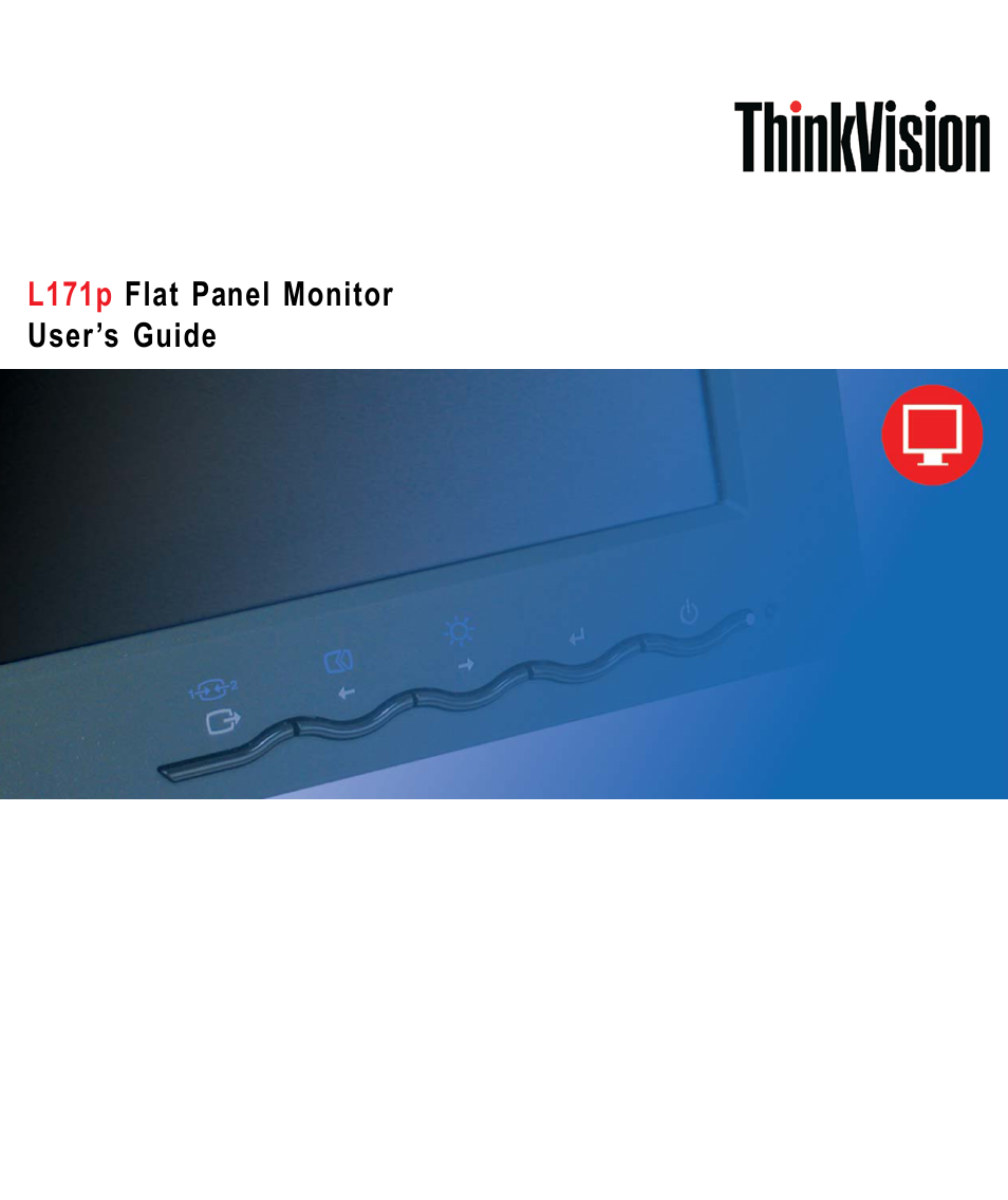 Lenovo ThinkVision L171p User Manual | 35 pages