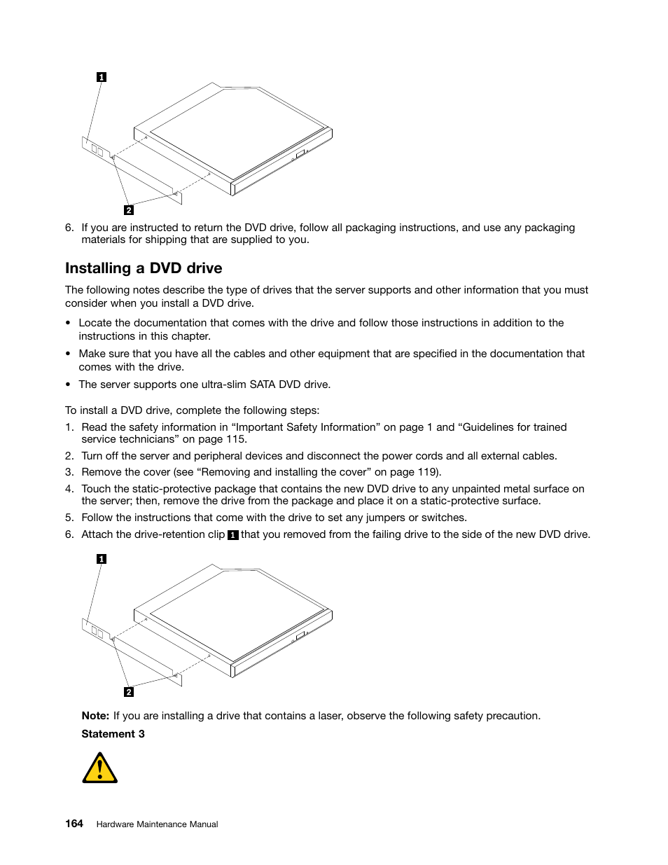 Installing a dvd drive | Lenovo 6532 User Manual | Page 172 / 240