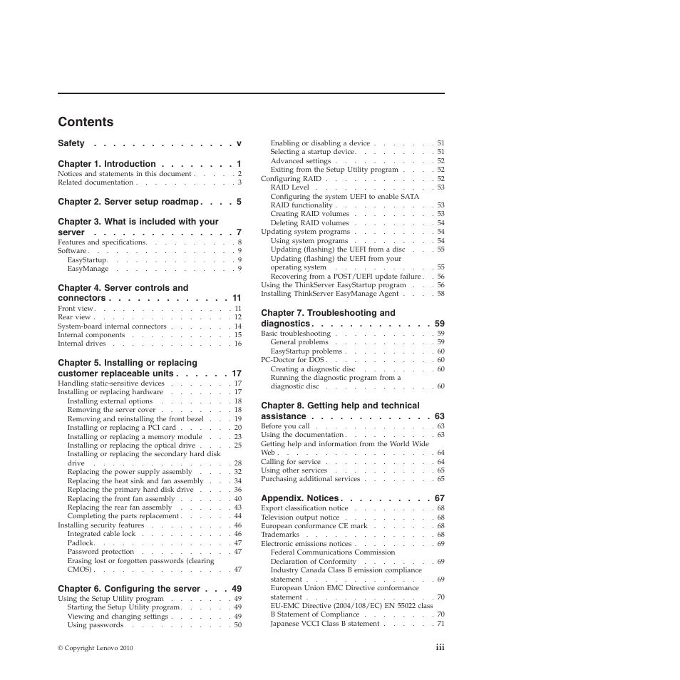 Lenovo TS200V User Manual | Page 5 / 96