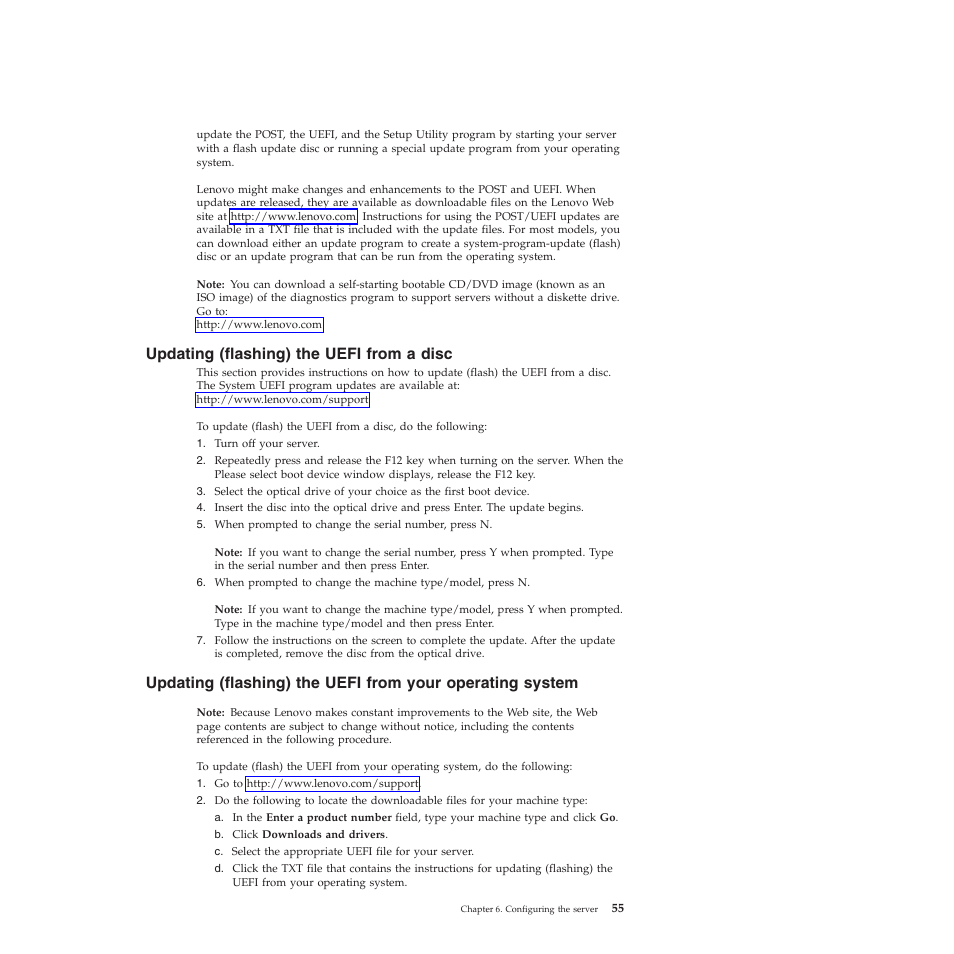Updating (flashing) the uefi from a disc | Lenovo TS200V User Manual | Page 71 / 96