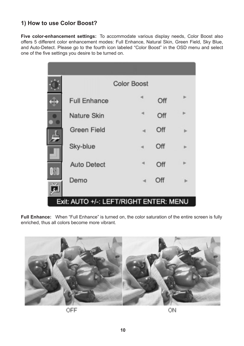 How to use color boost | Lenovo D1960 User Manual | Page 12 / 21