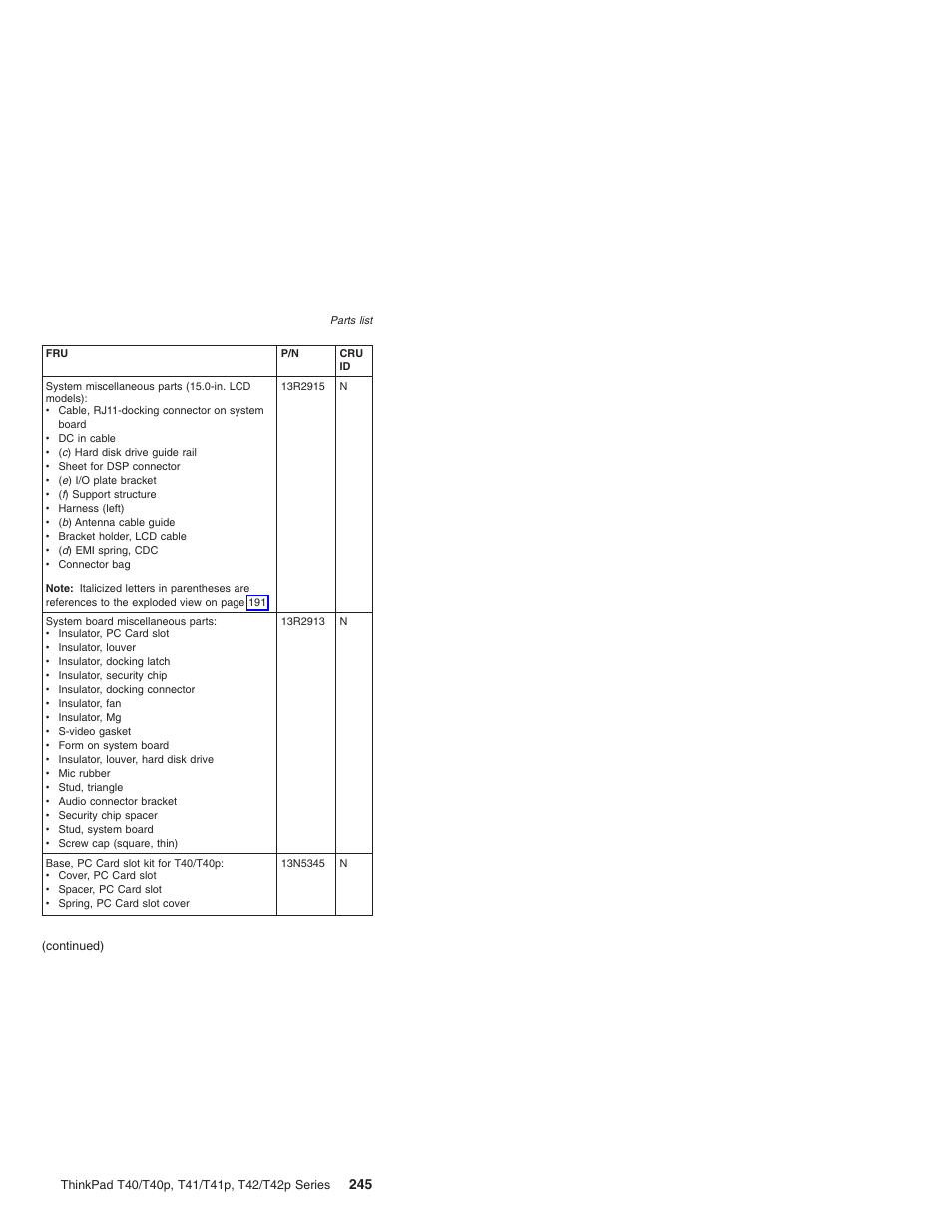 Lenovo THINKPAD T41/T41P User Manual | Page 251 / 260