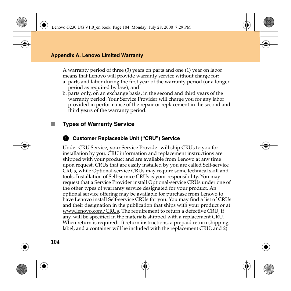 Lenovo 3000 G230 User Manual | Page 112 / 140