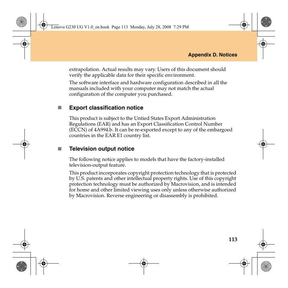 Lenovo 3000 G230 User Manual | Page 121 / 140