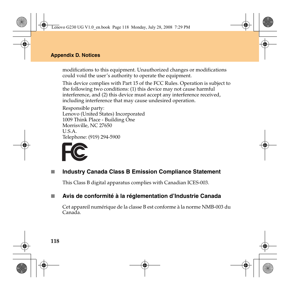 Lenovo 3000 G230 User Manual | Page 126 / 140