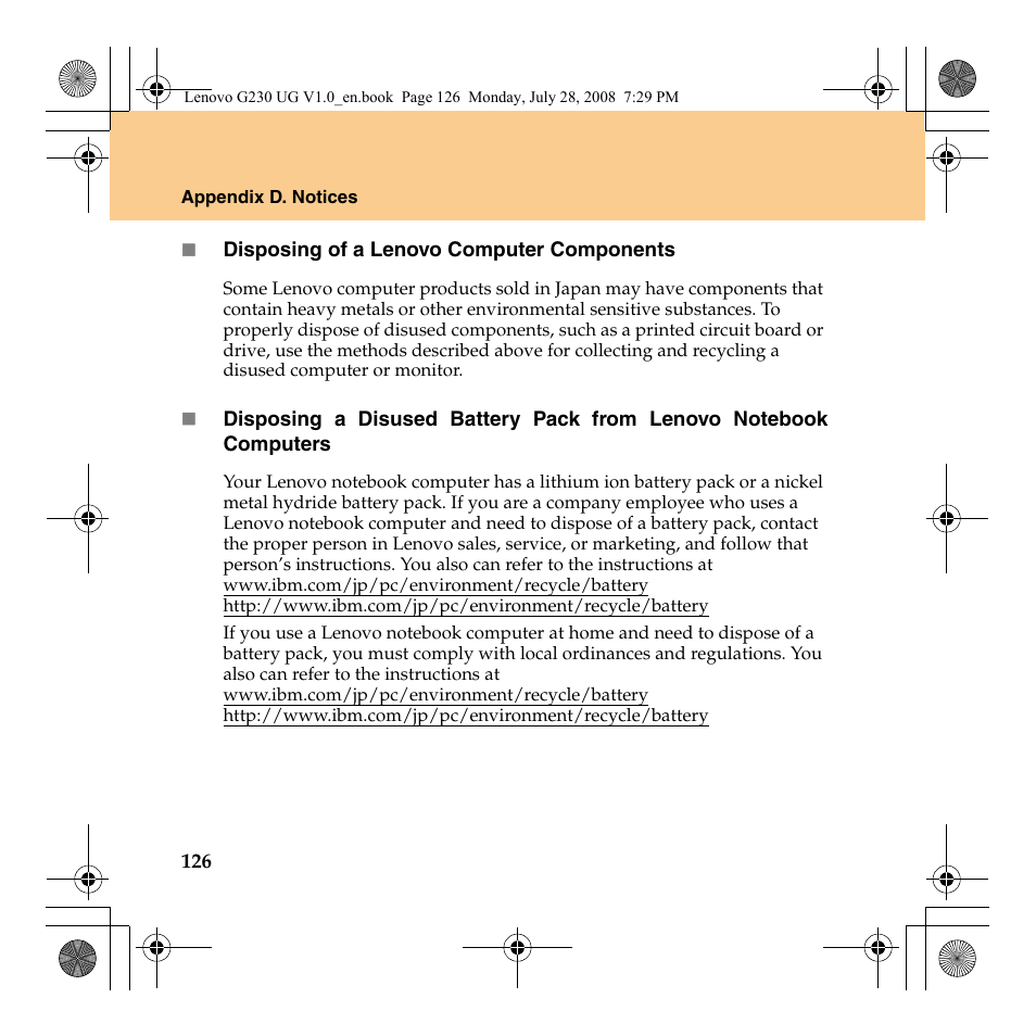 Lenovo 3000 G230 User Manual | Page 134 / 140