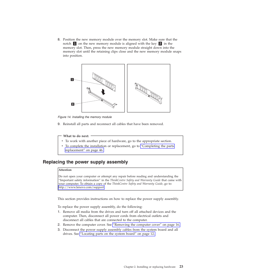 Replacing the power supply assembly | Lenovo 5393 User Manual | Page 31 / 94