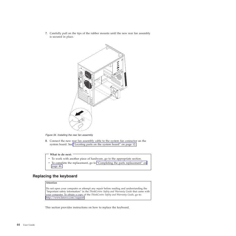 Replacing the keyboard | Lenovo 5393 User Manual | Page 52 / 94