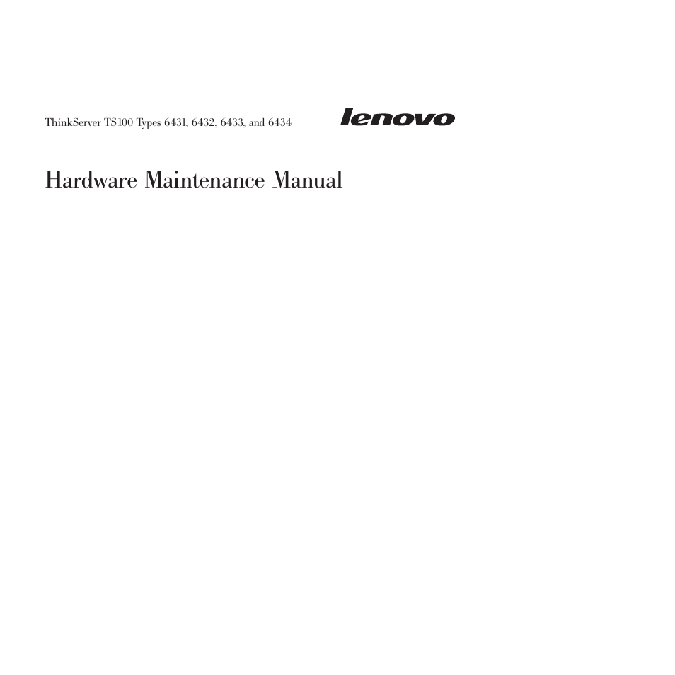 Lenovo TS100 User Manual | 284 pages