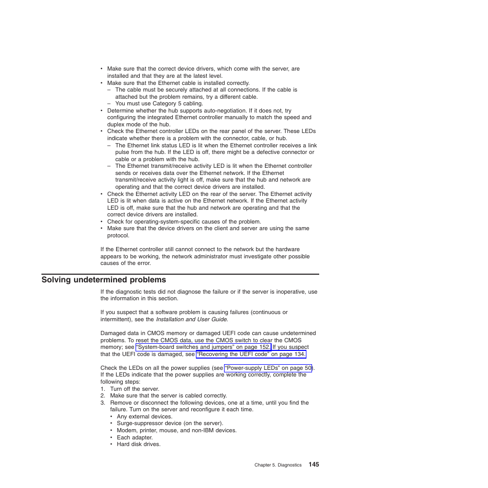 Solving undetermined problems | Lenovo THINKSERVER 3797 User Manual | Page 153 / 266
