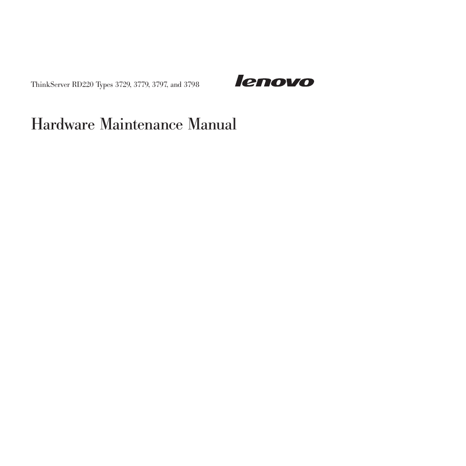 Hardware maintenance manual | Lenovo THINKSERVER 3797 User Manual | Page 3 / 266
