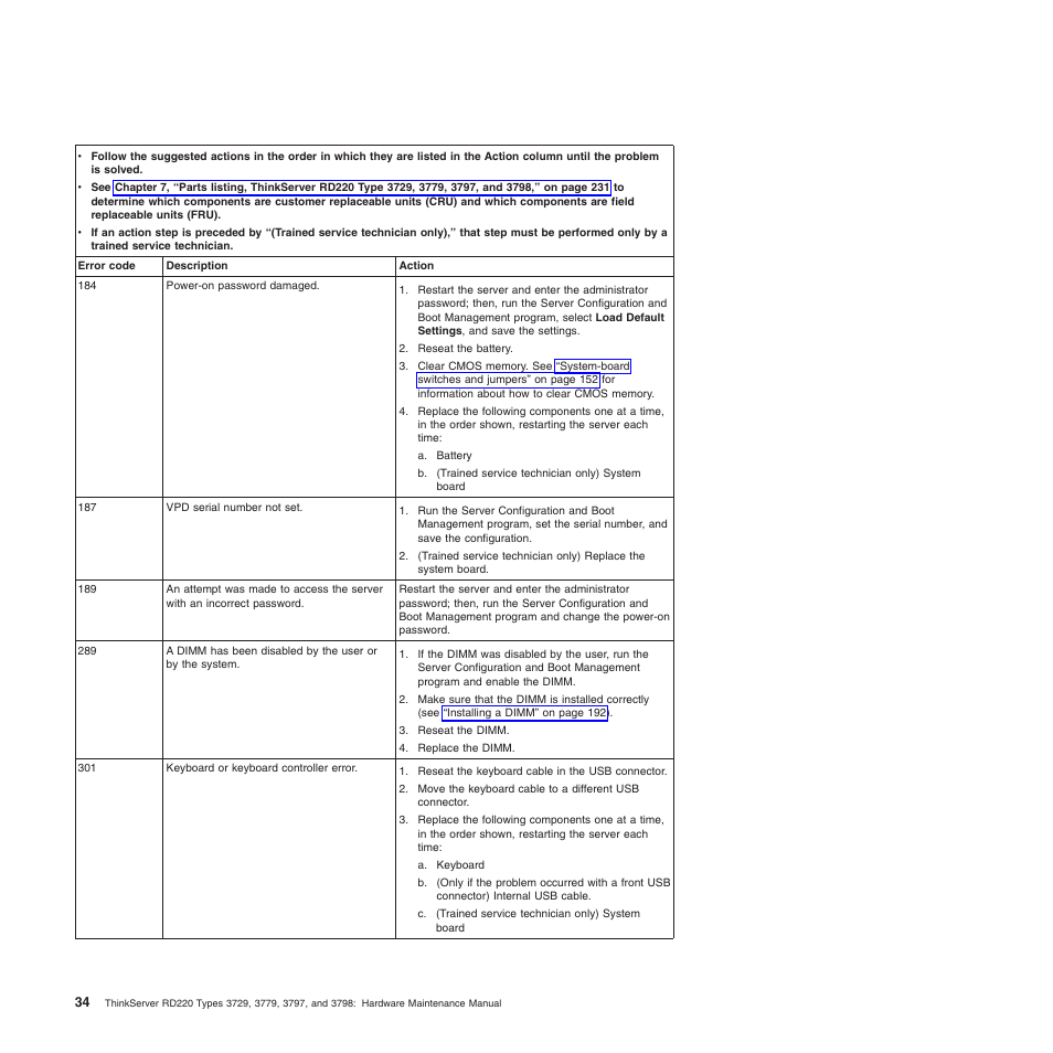 Lenovo THINKSERVER 3797 User Manual | Page 42 / 266