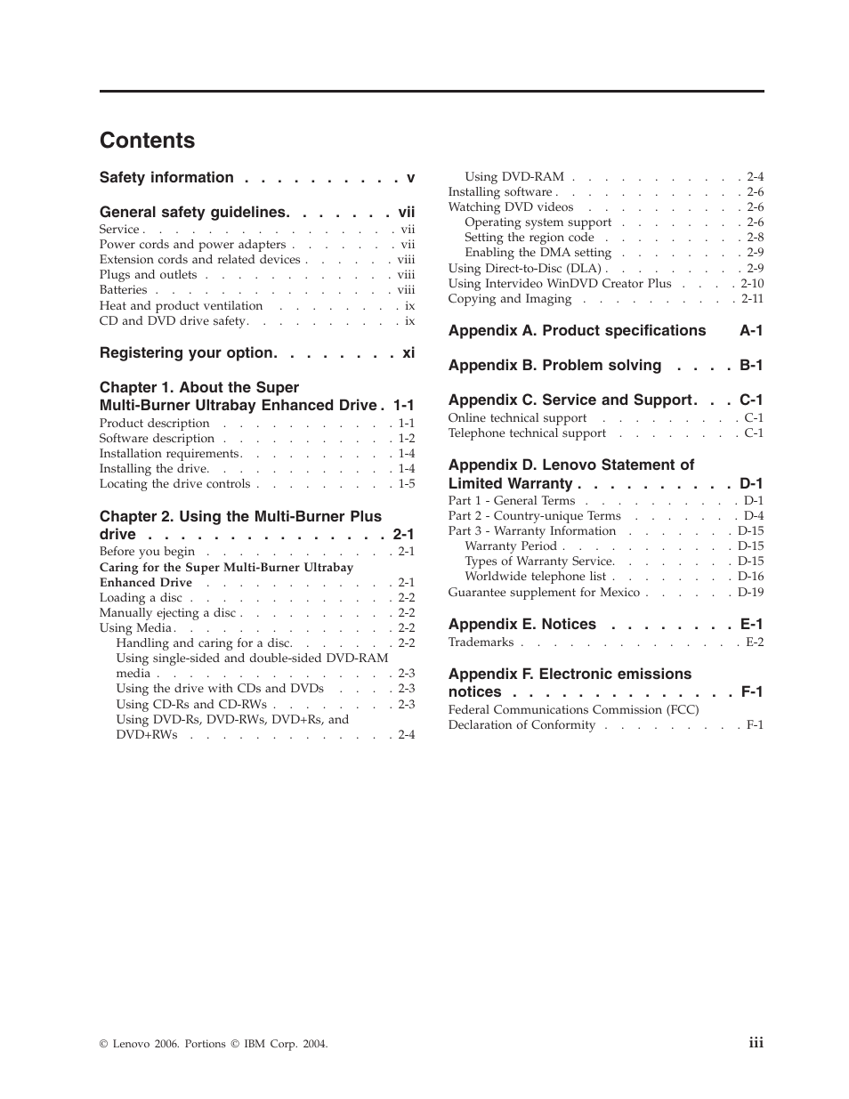 Lenovo ThinkPad 40Y8710 User Manual | Page 5 / 68