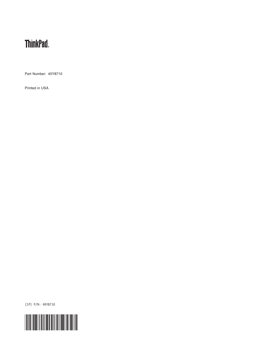 Lenovo ThinkPad 40Y8710 User Manual | Page 68 / 68