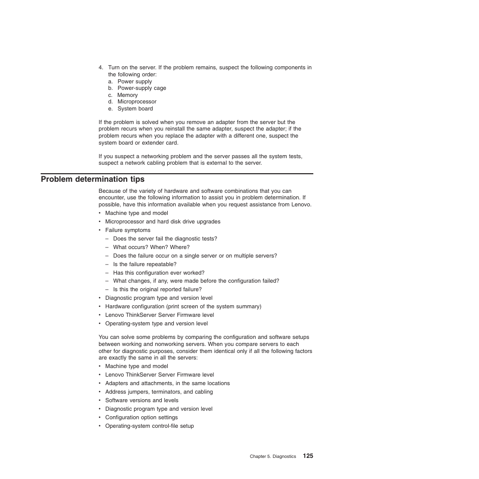 Problem determination tips | Lenovo THINKSERVER 3821 User Manual | Page 133 / 304