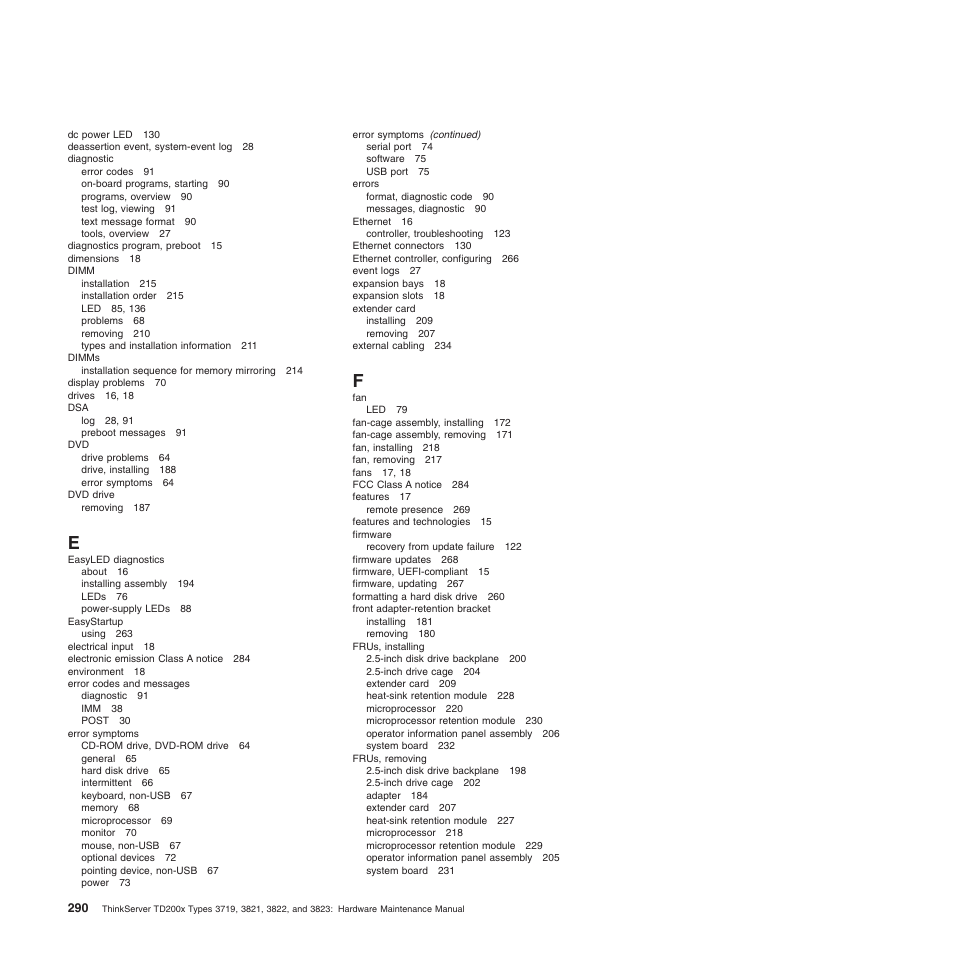 Lenovo THINKSERVER 3821 User Manual | Page 298 / 304